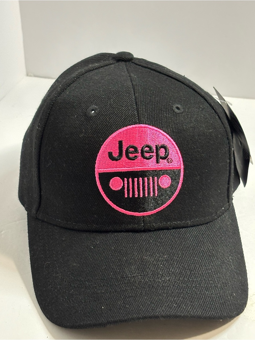 Jeep Adult Black Baseball Cap with Pink Logo NWT